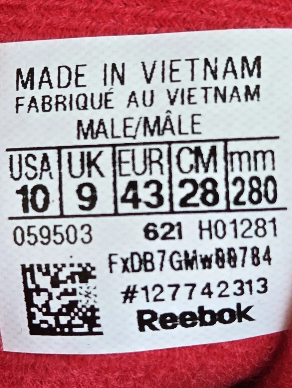 Reebok ​reebok question